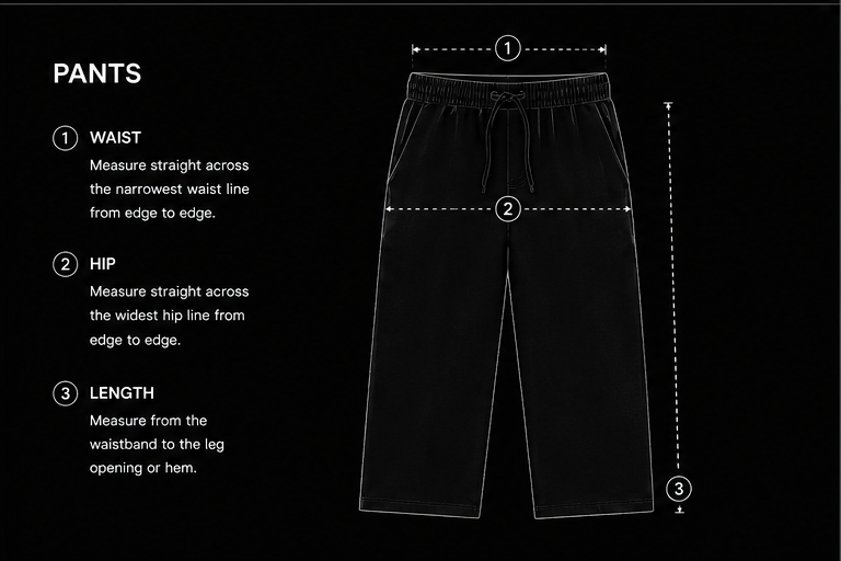 ASVOID — HEAVYWEIGHT OVERSIZED PANTS size guide